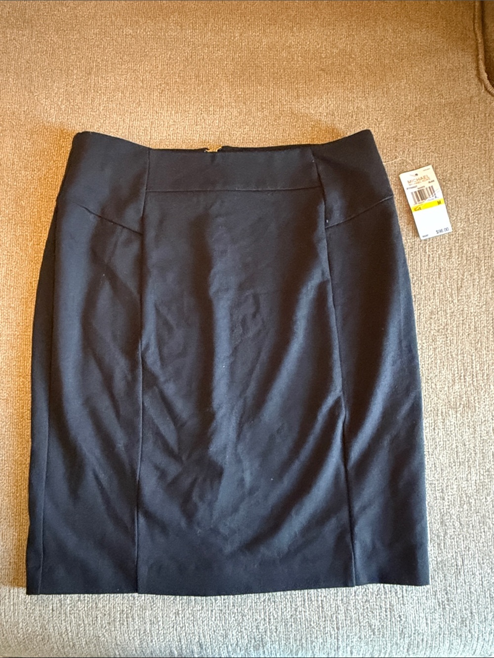 MICHAEL Michael Kors Black Pencil Skirt with Contour Seams